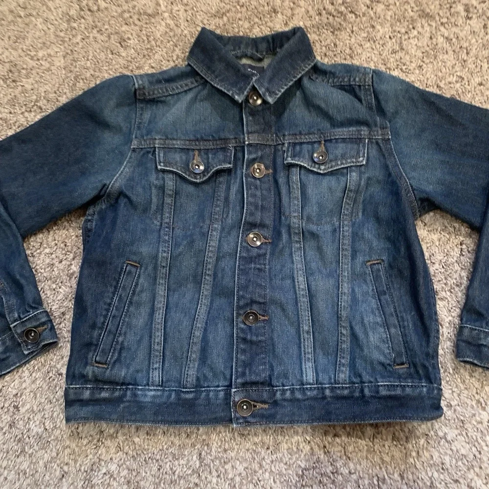 Children's Place‎ Jean Jacket Girls Medium 7/8 Denim Button Up